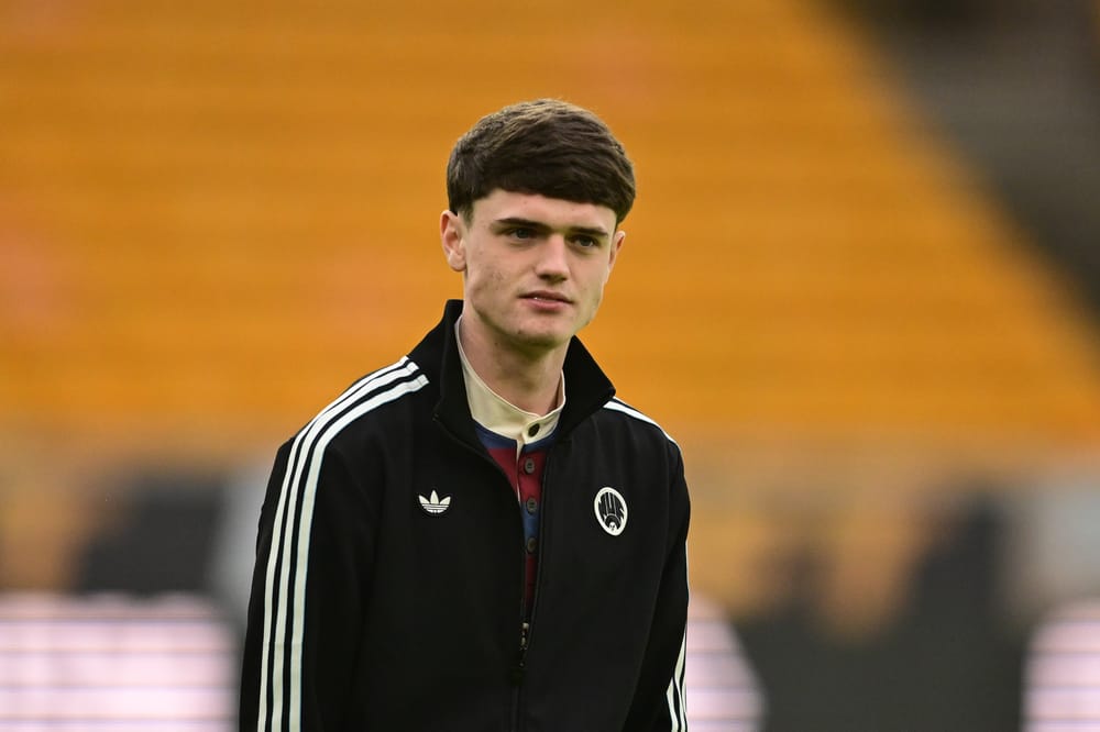 Newcastle United forward Sean Neave (62) during the Premier League match between Wolverhampton Wanderers and Newcastle United at Molineux, Wolverhampton, UK on 18 January 2026.