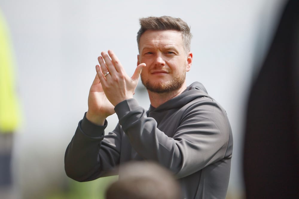Middlesbrough's Manager Kim Hellberg applauds the fans at full time during the EFL Sky Bet Championship match between Wrexham FC and Middlesbrough at the Racecourse Ground, Wrexham, UK on 2 May 2026.