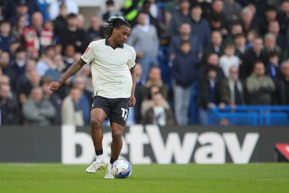 Rhys Walters of Port Vale during the FA Cup match between Chelsea and Port Vale at Stamford Bridge, London, UK on 4 April 2026.