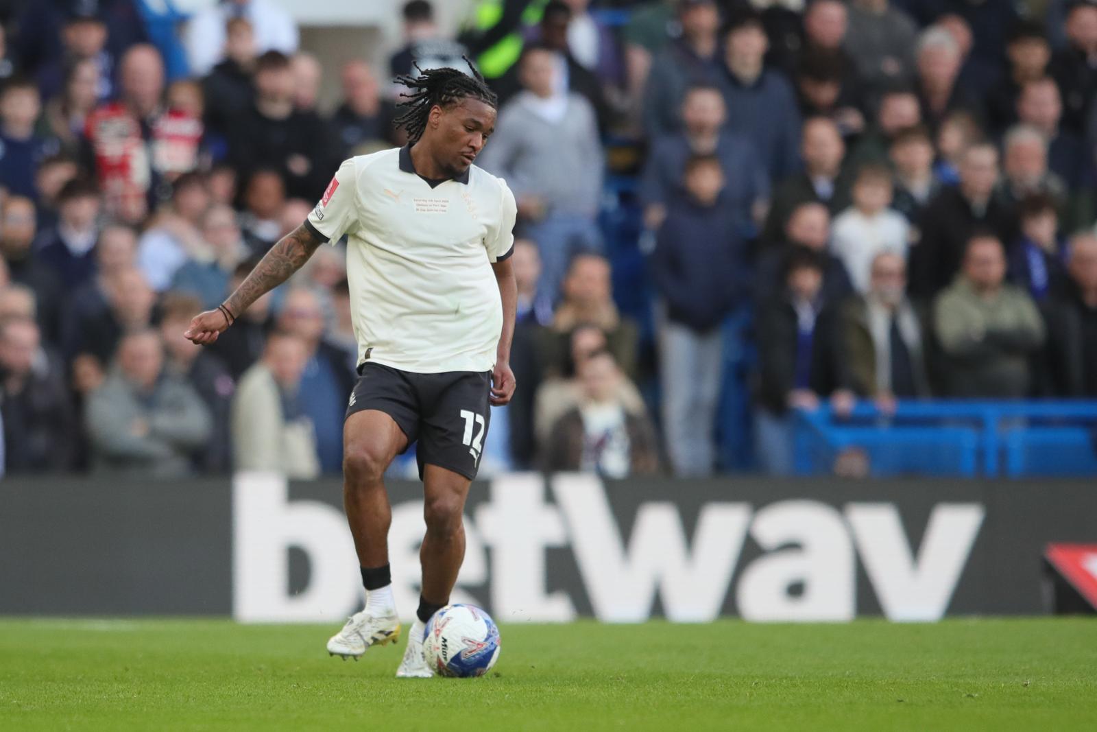 Rhys Walters of Port Vale during the FA Cup match between Chelsea and Port Vale at Stamford Bridge, London, UK on 4 April 2026.